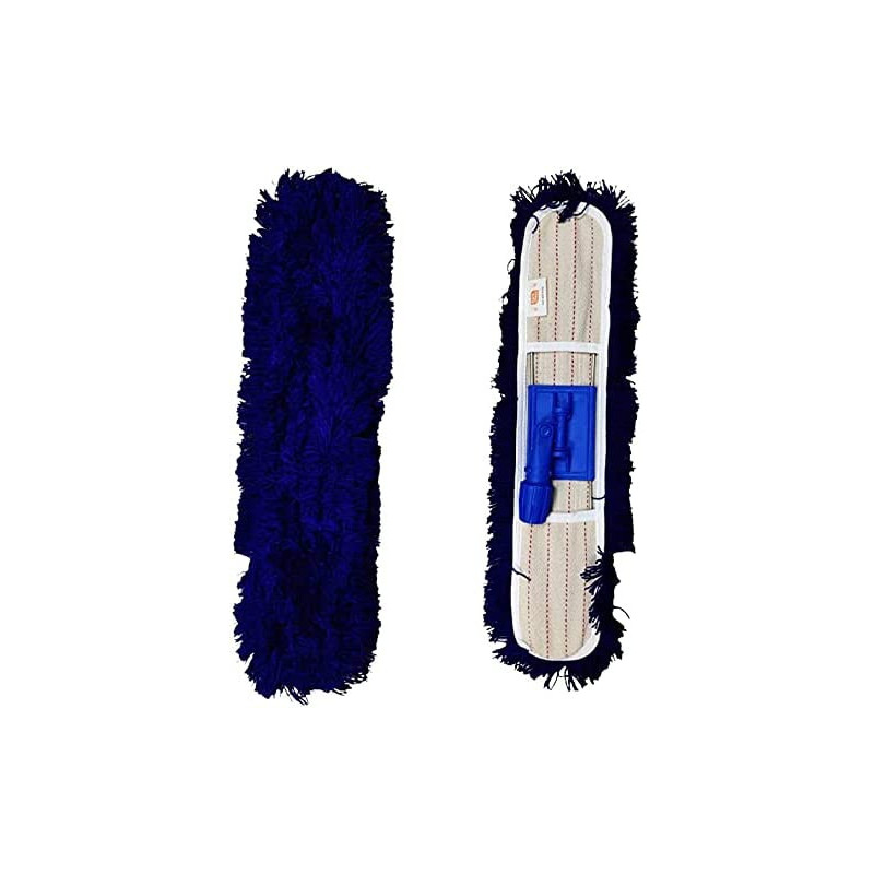 Abbasali Washable Dust Mop Pad Replacement Head & Refill Reusable Looped End Blue
