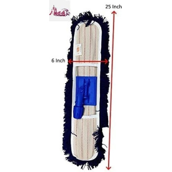 Abbasali Washable Dust Mop Pad Replacement Head & Refill Reusable Looped End Blue