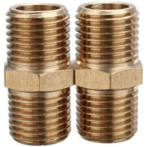 Abbasali 2Pcs Brass 1 4 Bsp Tapper Thread Male Air Line Hose Connector Airline Fitting Tools