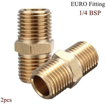 Abbasali 2Pcs Brass 1 4 Bsp Tapper Thread Male Air Line Hose Connector Airline Fitting Tools