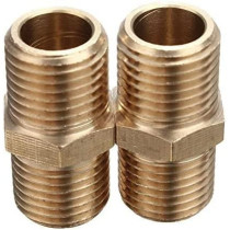 Abbasali 2Pcs Brass 1 4 Bsp Tapper Thread Male Air Line Hose Connector Airline Fitting Tools