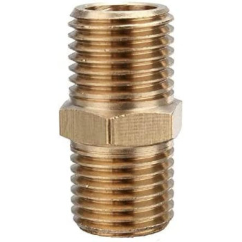 Abbasali 2Pcs Brass 1 4 Bsp Tapper Thread Male Air Line Hose Connector Airline Fitting Tools