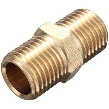 Abbasali 2Pcs Brass 1 4 Bsp Tapper Thread Male Air Line Hose Connector Airline Fitting Tools