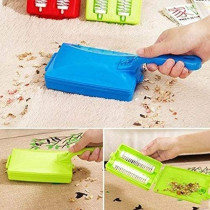 Abbasali Handheld Double Roller Style Brush Carpet Cleaning Brush Sweeper Crumb Remove Hair Brushes Random Color Delivery