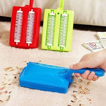 Abbasali Handheld Double Roller Style Brush Carpet Cleaning Brush Sweeper Crumb Remove Hair Brushes Random Color Delivery