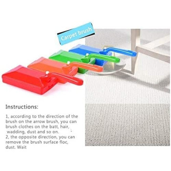 Abbasali Handheld Double Roller Style Brush Carpet Cleaning Brush Sweeper Crumb Remove Hair Brushes Random Color Delivery
