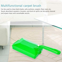 Abbasali Handheld Double Roller Style Brush Carpet Cleaning Brush Sweeper Crumb Remove Hair Brushes Random Color Delivery