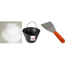 Abbasali Gypsum Powder 2Kg With Pvc Bucket And 3 Scrapper