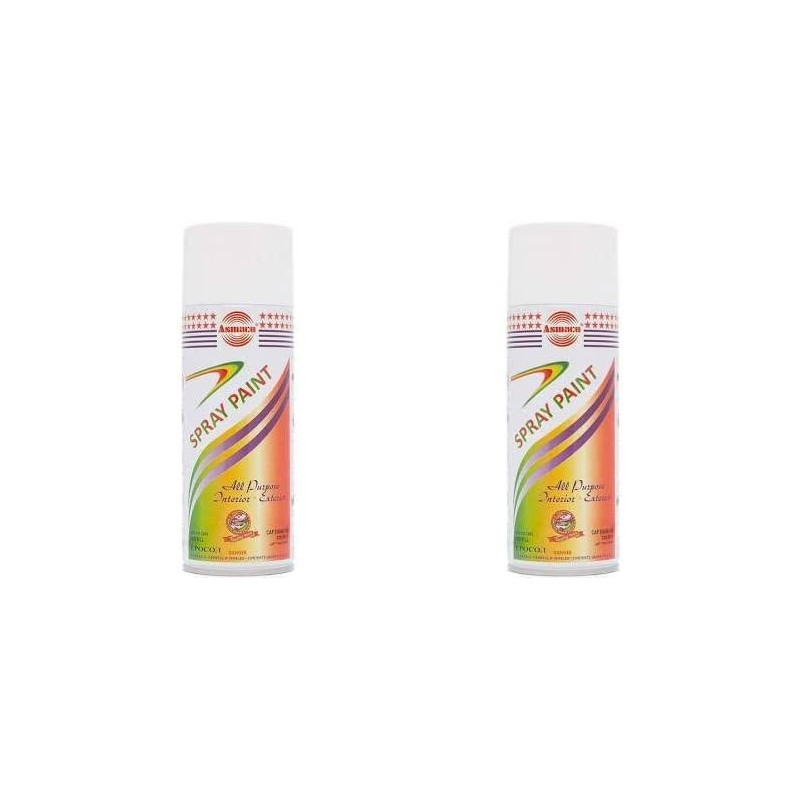 Abbasali Asmaco Spray Paint White Colour Pack Of 2Pcs