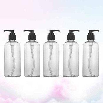 Abbasali 5Pcs Refillable Empty Pump Bottles Soap Dispenser Bottles For Kitchen Bath Liquid Dispensers 200Ml