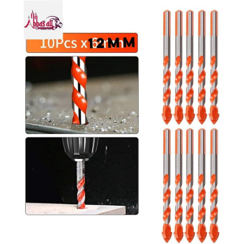 Abbasali 10Pcs Ceramic Tile Drill Bit Set For Tile Brick Glass Plastic And Wood Concrete Drill Bit12Mm