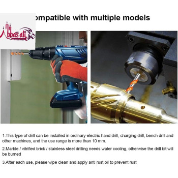 Abbasali 10Pcs Ceramic Tile Drill Bit Set For Tile Brick Glass Plastic And Wood Concrete Drill Bit12Mm