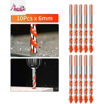 Abbasali 10Pcs Ceramic Tile Drill Bit Set For Tile Brick Glass Plastic And Wood Concrete Drill Bit6Mm