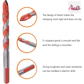 Abbasali 10Pcs Ceramic Tile Drill Bit Set For Tile Brick Glass Plastic And Wood Concrete Drill Bit6Mm