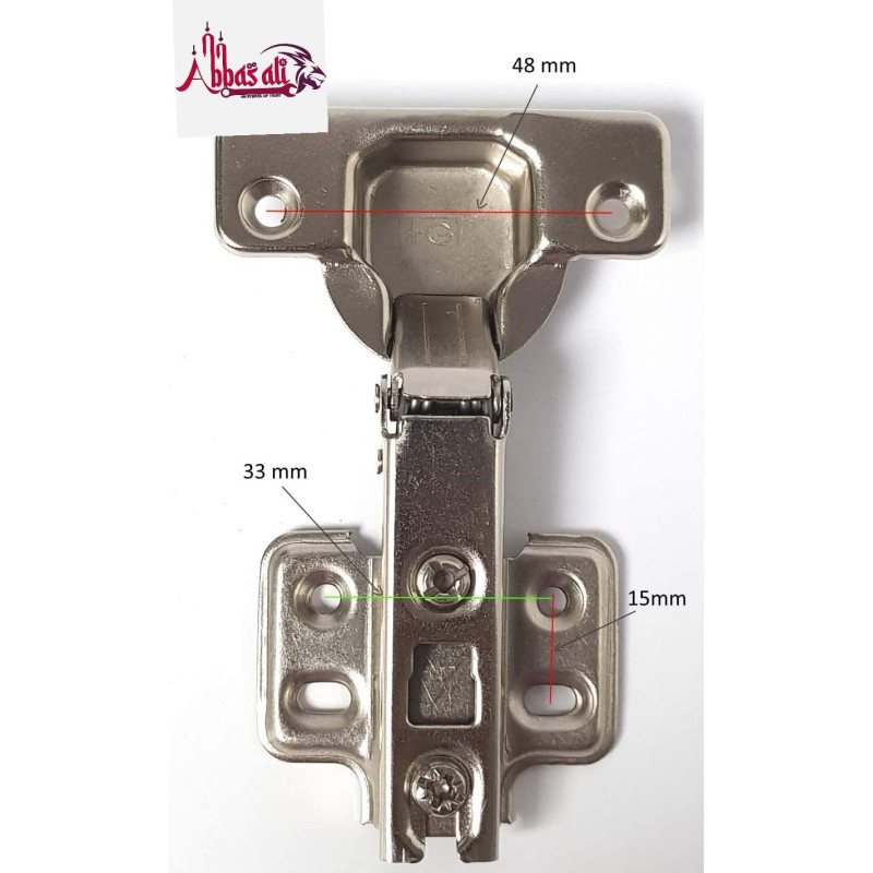 Abbasali 110 Degree Angle Adjustable Stainless Steel Cabinet Door Concealed Cabinet Hinge 2 Full Overlay