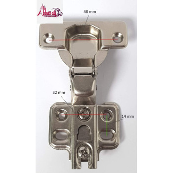 Abbasali 110 Degree Angle Adjustable Stainless Steel Cabinet Door Concealed Cabinet Hinge 2 Inset