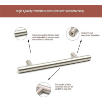 Abbasali Stainless Steel Kitchen Cabinet Drawer T Bar Cabinet 10 X Hole Size 6.3 Cm Pck Of 5
