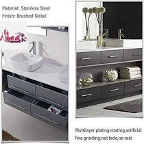 Abbasali Stainless Steel Kitchen Cabinet Drawer T Bar Cabinet 10 X Hole Size 6.3 Cm Pck Of 5