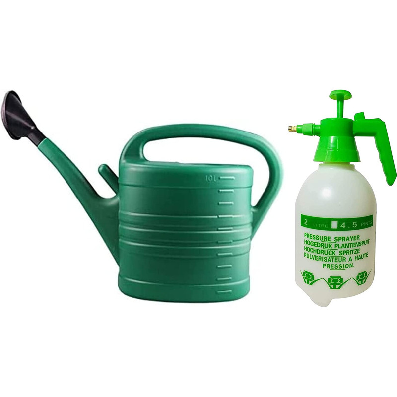 Abbasali Indoor Watering Can Gardening Watering Bottle 5 Liters Watering Cans Size10L & 2 Liter Garden Sprayer A Combo Pack