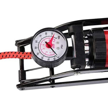 Abbasali Air Inflatable Pump Portable High Pressure Tire Foot Inflator With Gauge For Car Vehicle Motorcycle Bicycle Bike Ball
