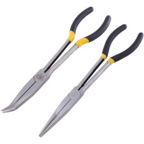 Abbasali 11 Inch Long Reach Bent Angled Long Nose Pliers 2Pcs