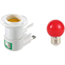 Abbasali Uk Plug Lamp Holder Converter Socket Control With Multi Colour Bulb For Night Use At Homeoffice Etc