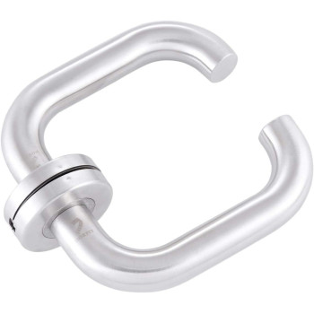 Abbasali Rose Rosette Lever Mortise Door Handle U Type Lockset With One Side Knob One Side Key Cylinder And Lock Body Finish Ss