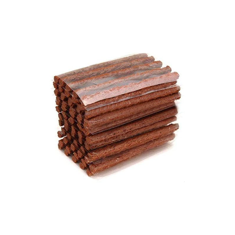Abbasali 50Pcs 10 Cm Brown Tire Rubber Strip Tire Repair Plug Tubeless Seal Patch For Tyre Repairing