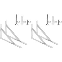 Abbasali Heavy Duty Two Pair Shelf Brackets 9 X 12 Floating Shelves Tripod Brackets 90 Degree 4Pcs Set