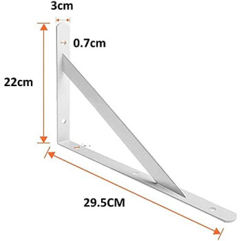 Abbasali Heavy Duty Two Pair Shelf Brackets 9 X 12 Floating Shelves Tripod Brackets 90 Degree 4Pcs Set