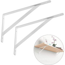 Abbasali Heavy Duty Two Pair Shelf Brackets 9 X 12 Floating Shelves Tripod Brackets 90 Degree 4Pcs Set