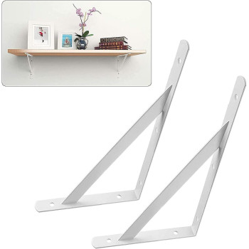 Abbasali Heavy Duty Two Pair Shelf Brackets 9 X 12 Floating Shelves Tripod Brackets 90 Degree 4Pcs Set