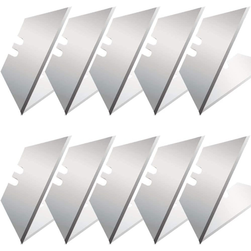 Abbasali 10 Pcs Utility Knife Blades Sk5 High Carbon Steel Premium Tempered Standard Size Durable Knife Blades