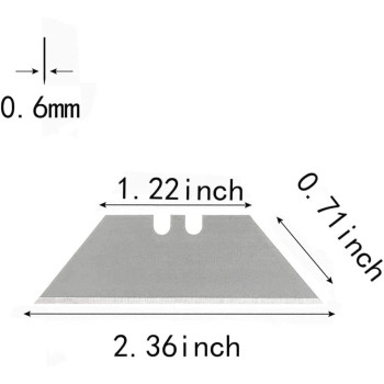 Abbasali 10 Pcs Utility Knife Blades Sk5 High Carbon Steel Premium Tempered Standard Size Durable Knife Blades