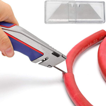 Abbasali 10 Pcs Utility Knife Blades Sk5 High Carbon Steel Premium Tempered Standard Size Durable Knife Blades