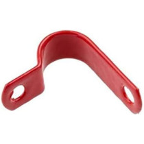 Abbasali Fire Cable Saddle Clips 8Mm Red Pack Of 50