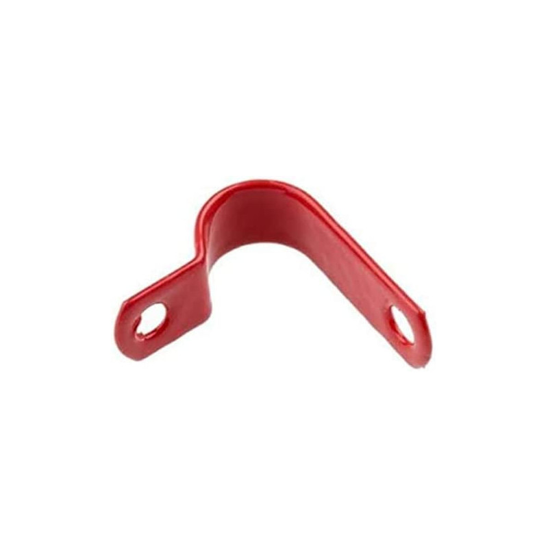 Abbasali Fire Cable Saddle Clips 8Mm Red Pack Of 50