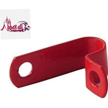 Abbasali Fire Cable Saddle Clips 8Mm Red Pack Of 50