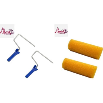 Abbasali Painting And Texture Roller And Brush 9 Inch Replacement Roller Covers Pack Of 2 Roller & Refill Texture 9 Inch