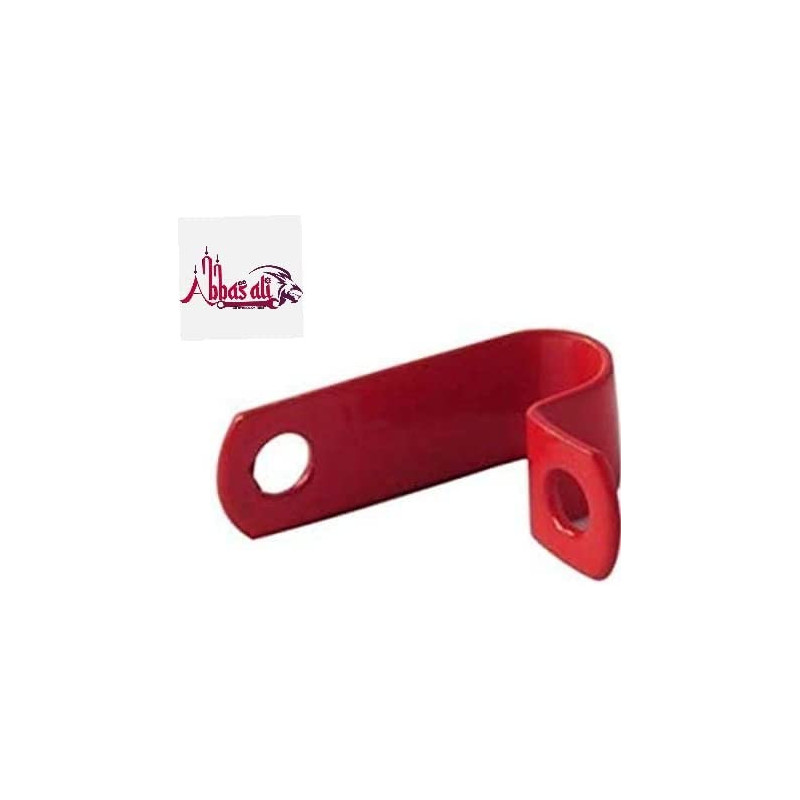 Abbasali Fire Cable Saddle Clips 8Mm Red Pack Of 25