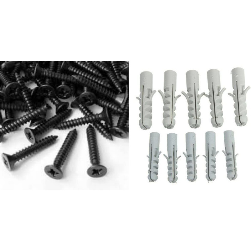 Abbasali Gypsum Screw 6 X 1 1 4 With 6Mm Nylon Plug 100Set