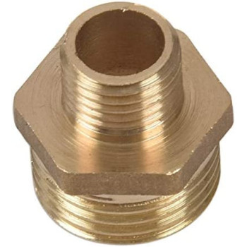 4Pcs 1 2 Inch Bsp To 1 4 Inch Bsp Male Thread Brass Pipe Hex Nipple Fitting Gold