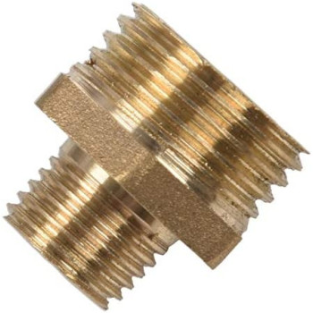 4Pcs 1 2 Inch Bsp To 1 4 Inch Bsp Male Thread Brass Pipe Hex Nipple Fitting Gold