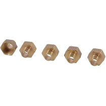 Dealmux 5 X 1 4 To 1 2 Thread Brass Straight Hex Nipples Pipe Reducer Adapters