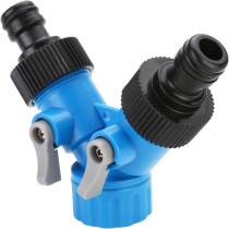 Gyhs 3 4 Inch Two Way Tap Y Hose Pipe Garden Irrigation Splitter Tap Connector Fitting Adapter For Home Garden Irrigation Tool