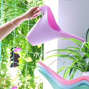 Lxrzls 1 Liter Watering Can Gardening Watering Flower Shower Pot Home Long Mouth Watering Pink Sizea