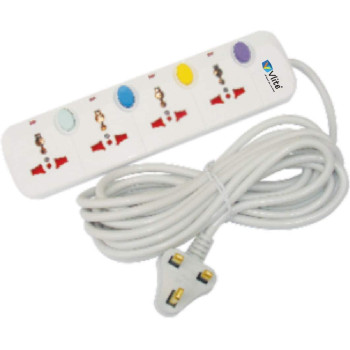 Ath Extension Cord 5Mtr 4 Way Socket