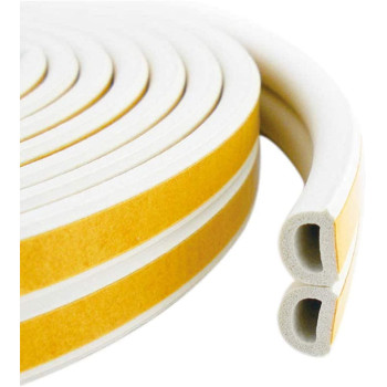 Sealing Tape Self Adhesive Window Seals Door Seal Self Adhesive D Profile Rubber Cold Draughts 2 Rolls Total 10 Metres