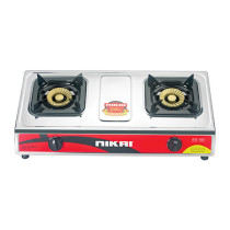 Nikai Double Burner Gas Stove Stainless Stell NG942T