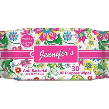 Jennifer's AntiBacterial Wipes 30's Floral